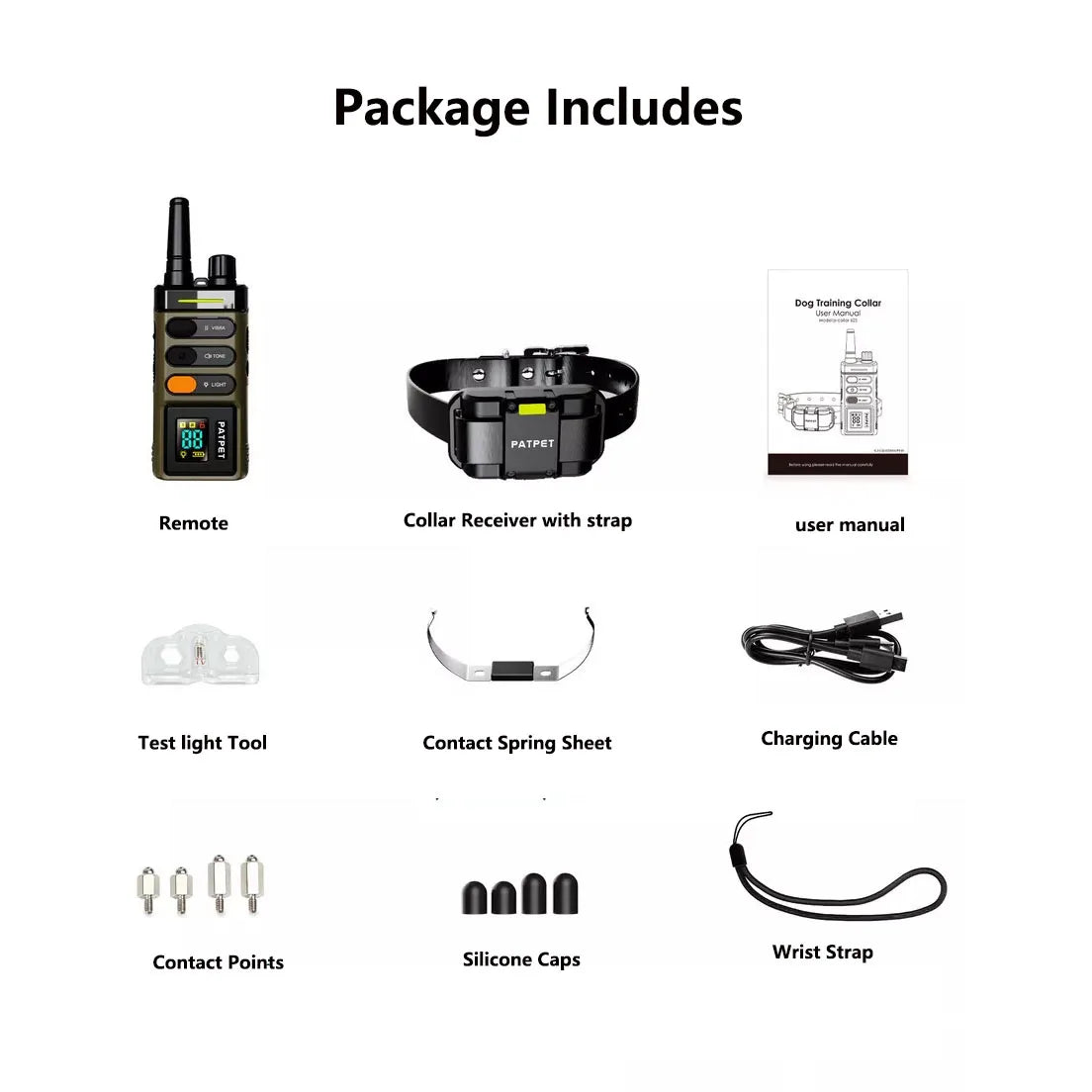 PET625 Remote Dog Training Shock Collar 1600m for 1-2 Dogs