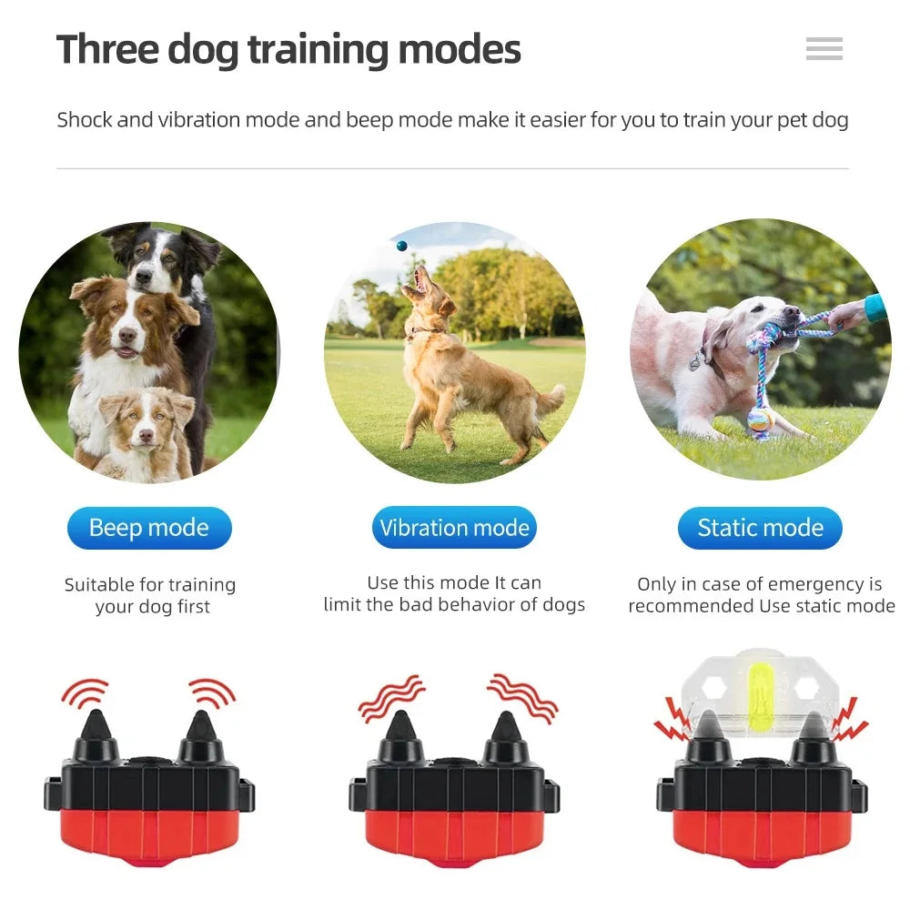 Remote Dog Training E-Collar Rechargeable and Waterproof BH150R 500m 1-2 Dogs