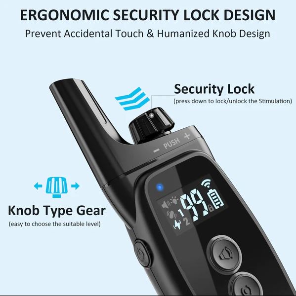 T50R Remote Dog Training Shock Collar 1-2 Dogs S/M/L 900m - BARKAHOLICS®