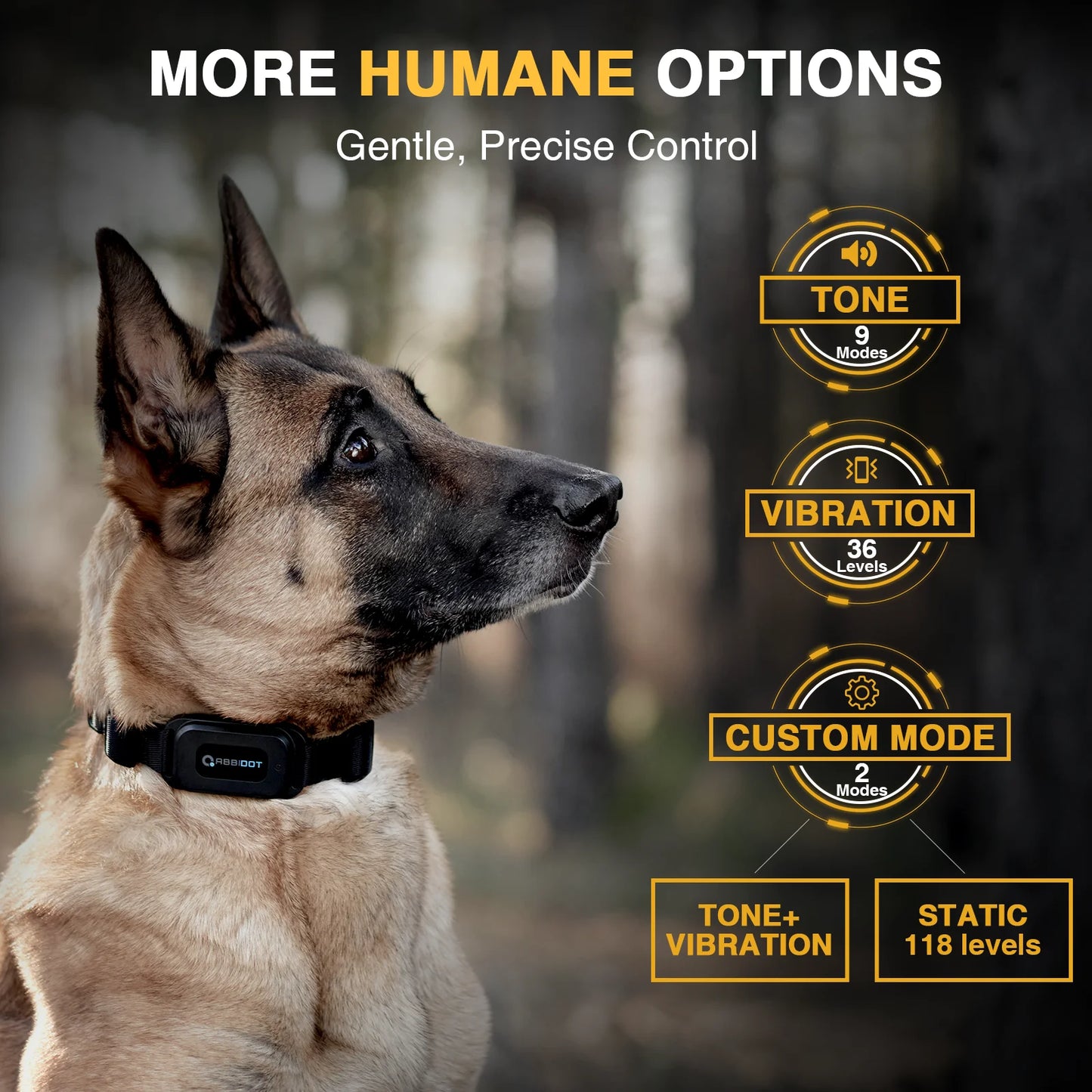 Remote Dog Training E-Collar Rechargeable and Waterproof T70R 1250m 1-2 Dogs