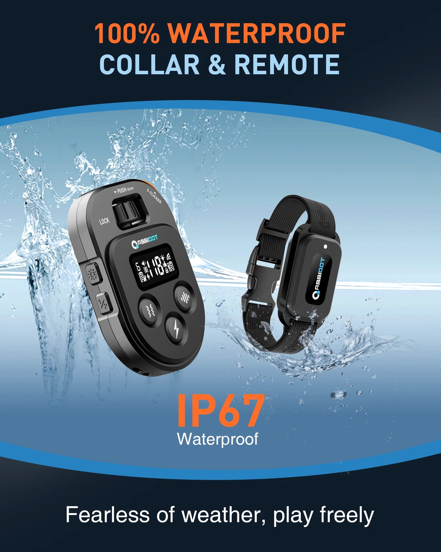 Remote Dog Training E-Collar Rechargeable and Waterproof T60R 1050m 1-2 Dogs