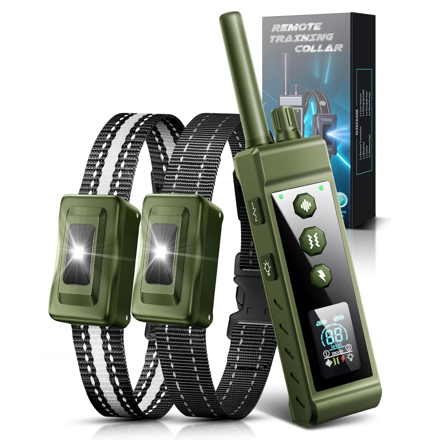 Remote Dog Training E-Collar Rechargeable and Waterproof RS5R 1250m 1-2 Dogs